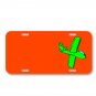 Glider Green Plane Sailplane Flying On License Plate Car Front Add Names