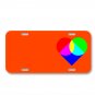 Heart Color Mix Rgb Intersection On License Plate Car Front Add Names