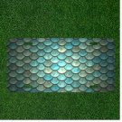 Creative License Plate Auto Tag With Gorgeous Fish Scale Design In Blue