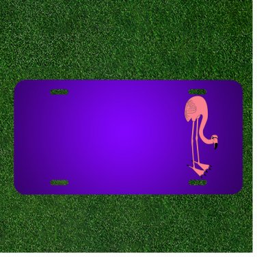 Custom Personalized License Plate With Add Names To Flamingo Pink Animal Zoo