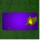 Custom Personalized License Plate With Add Names To Flames Wooden Fire Logs