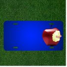 Custom Personalized License Plate With Add Names To Apple Worm Bitten Fruit