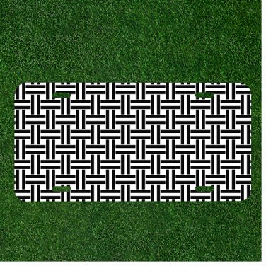 Custom Personalized License Plate Auto Tag With Optical Illusion Cool Design