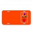 Flowerpot Flower Pot Card Flowers On License Plate Car Front Add Names