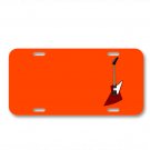 Electric Guitar Music Red May Axe On License Plate Car Front Add Names