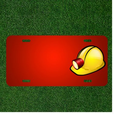 Custom Personalized License Plate With Add Names To Hardhat Helmet Lamp