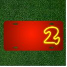 Custom Personalized License Plate With Add Names To Neon 2 Lights Number
