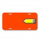 Pencil Yellow Colored Crayon Paint On License Plate Car Front Add Names