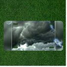 Custom Personalized License Plate Auto Tag With Stunning Smokey Cloudy Lightning