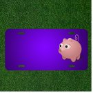 Custom Personalized License Plate With Add Names To Animal Pig Cute Pink