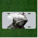 Custom Personalized License Plate Auto Tag With Guy In Hoodie And Smoke