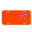 Umbrella Cover Rain Pink On License Plate Car Front Add Names
