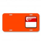 Singapore Flag Country Nationality On License Plate Car Front Add Names