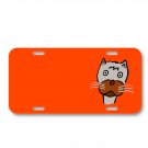 Cat Grey Sad Surprised Animal On License Plate Car Front Add Names