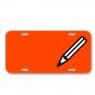 Pencil Writing Draft Author Sketch On License Plate Car Front Add Names