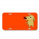Dog Pet Animal Beige Cartoon On License Plate Car Front Add Names