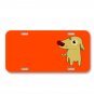 Dog Pet Animal Beige Cartoon On License Plate Car Front Add Names