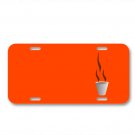 Coffee Vapor Drink Cup Coffee On License Plate Car Front Add Names