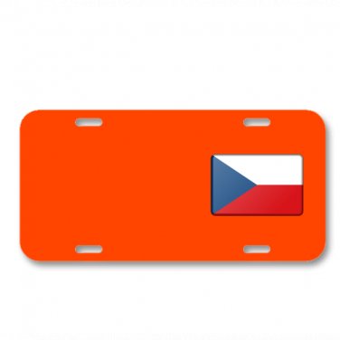 Banner Czech Republic Decoration Flag On License Plate Car Front Add Names