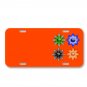 Flowers Glossy Glow Spring Nature On License Plate Car Front Add Names