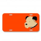 Dog Pet Animal Orange Dog On License Plate Car Front Add Names