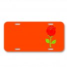 Rose Flower Blossom Plant On License Plate Car Front Add Names