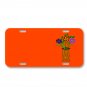 Flowers Vase Cut Flowers On License Plate Car Front Add Names