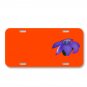 Flower Violet Bloom Plant On License Plate Car Front Add Names