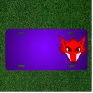Custom Personalized License Plate With Add Names To Fox Red Head Eyes Wild