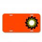 Flower Abstract Pattern On License Plate Car Front Add Names