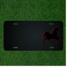 Custom Personalized License Plate With Add Names To Silhouette Horse Black