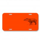 Tapir Animal Baird'S Tapir On License Plate Car Front Add Names