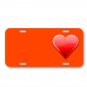 Favorite Heart Love Red Romance On License Plate Car Front Add Names