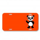 Panda Bear Waving Animal Mammal On License Plate Car Front Add Names