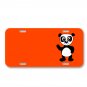 Panda Bear Waving Animal Mammal On License Plate Car Front Add Names