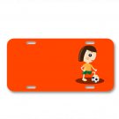 Soccer Sports Football Girl People On License Plate Car Front Add Names