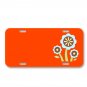 Flowers Spring Blue Brown Grass On License Plate Car Front Add Names