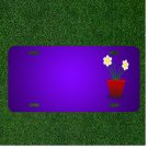 Custom Personalized License Plate With Add Names To Flower Plant Pot Red