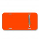 Sword Machete Weapon Steel Historic On License Plate Car Front Add Names