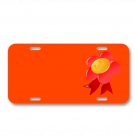 Medal Winner Golden Ribbon Reward On License Plate Car Front Add Names