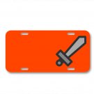 Attack Metal Sword Weapon War On License Plate Car Front Add Names