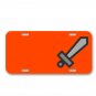Attack Metal Sword Weapon War On License Plate Car Front Add Names
