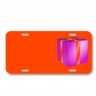 Box Gift Present Red Purple On License Plate Car Front Add Names