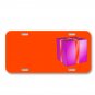 Box Gift Present Red Purple On License Plate Car Front Add Names