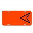 Arrow Pointing Left Design On License Plate Car Front Add Names