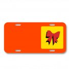 Black Red Ribbon Yellow On License Plate Car Front Add Names