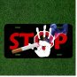 Custom Personalized License Plate Auto Tag With Stop Smoking Cigarette Hand