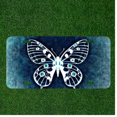 Custom Personalized License Plate Auto Tag With Stunning Dragon Fly Design