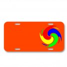 COLORFUL SWIRL DESIGN ON LICENSE PLATE CAR FRONT ADD NAMES