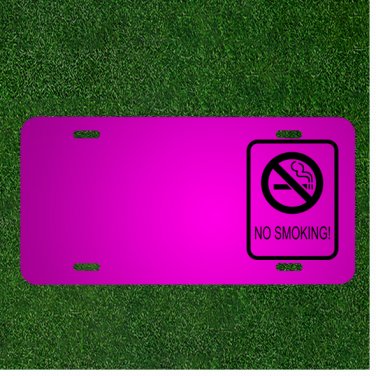 Custom Personalized Car License Plate With Add Names To No Smoking Forbidden